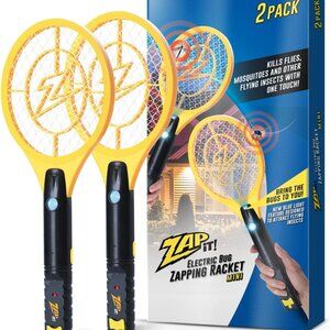 ZAP iT! Electric Fly Swatter Racket & Mosquito Zapper 2 Pack